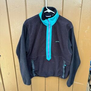 Vintage 80s Patagonia Synchilla Fleece unisex M 1/2 Half Zip USA Made